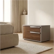 Casabianca Home Carter Right Nightstand in Walnut-Taupe Matte