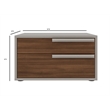 Casabianca Home Carter Right Nightstand in Walnut-Taupe Matte
