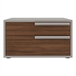 Casabianca Home Carter Right Nightstand in Walnut-Taupe Matte