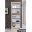 Hodedah 4 Door Kitchen Pantry with 4 Shelves 5 Compartments in White Wood