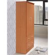 Hodedah 2 Door Armoire with 2 Drawers and Clothing Rod in Cherry Wood