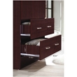 Hodedah 2 Door Armoire with 2 Drawers and Clothing Rod in Mahogany Wood