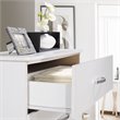 Hodedah Five Drawer Contemporary Wooden Chest in White Finish