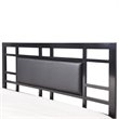 Hodedah Complete Metal Queen-Size Bed with Headboard-Footboard in Black Finish