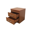 Hodedah Two Drawer Contemporary Wooden Nightstand in Cherry Finish