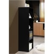 Hodedah Four Shelf Multi-Purpose Wooden Bookcase in Black Finish