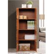 Hodedah 4 Shelf 8 Door Versatil Wooden Bookcase Cabinet in Cherry Finish