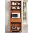 Hodedah Kitchen China with 4-Door 1-Drawer and Microwave Space in Cherry Wood