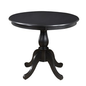 Carolina Classics Portland 36&quot Round Pedestal Table in Antique Black