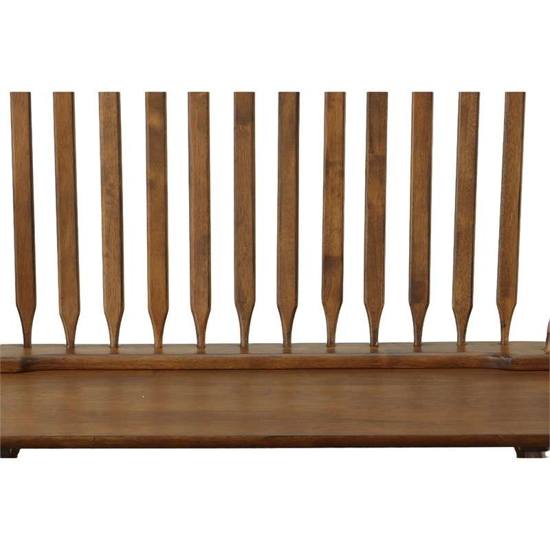 Carolina Classics Windsor Living Room Bench in American Oak