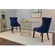 Carolina Classics Julia Tufted Back Upholstered Dining Chair Espresso/Navy (2)