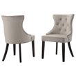 Carolina Classics Julia Tufted Back Upholstered Dining Chair Espresso/Gray (2)
