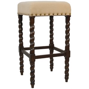 Carolina Classics Remick 30&quot Bar Stool Espresso Linen