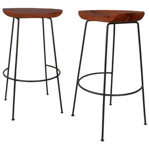 Carolina Classics Diya 30.5&quot Bar Stool Chestnut/Black