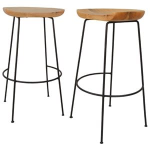 Carolina Classics Diya 30.5&quot Bar Stool Natural Black