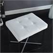 Carolina Classics Summer Vanity Bench White/Chrome