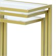 Carolina Classics Addison Tempered Glass Top Nesting Table Set in Gold
