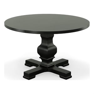 Carolina Classics Carson 47&quot Round Pedestal Table Black