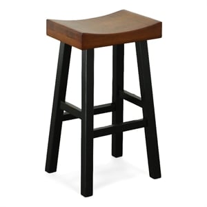 Carolina Classics Colborn 30&quot Bar Stool in Elm and Black