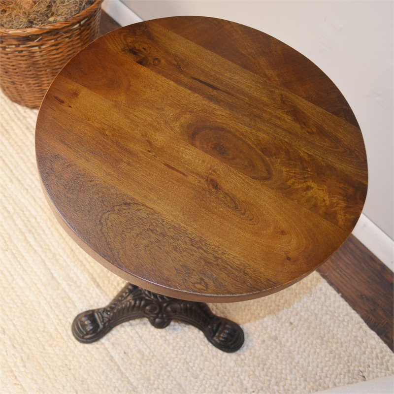 Carolina Classics Brera Accent Table in Chestnut and Black