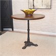 Carolina Classics Velio Mango Wood Table Top Bistro Table in Chestnut and Black