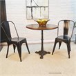 Carolina Classics Velio Mango Wood Table Top Bistro Table in Chestnut and Black