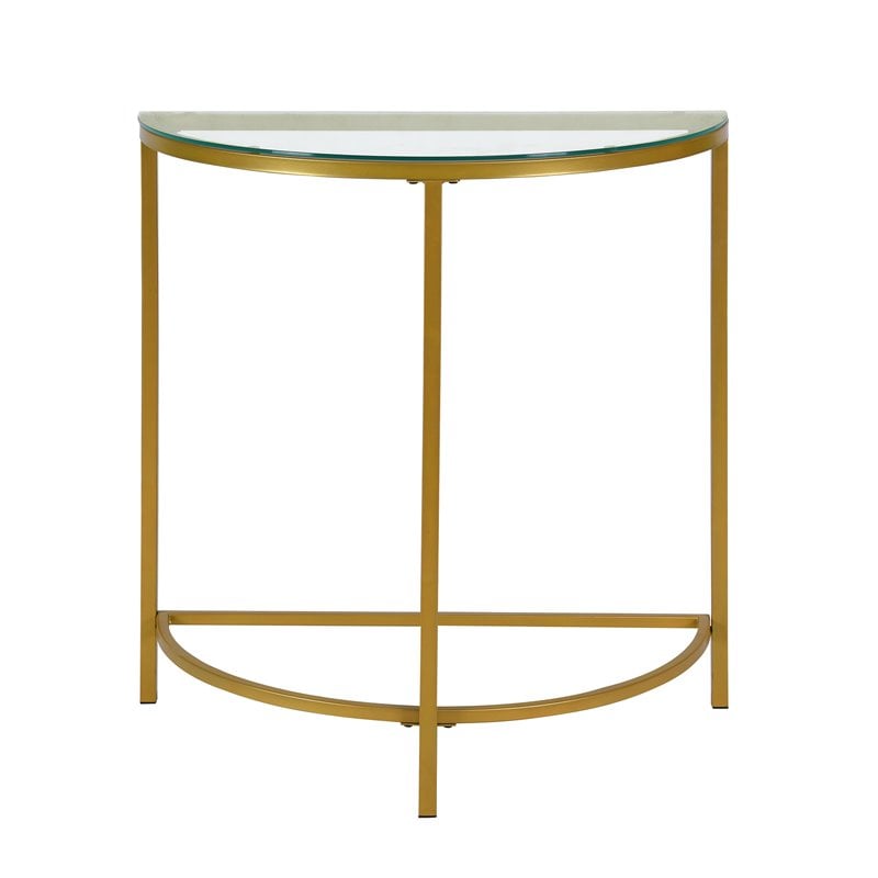 Carolina Classics Fenice Half Round Console in Gold