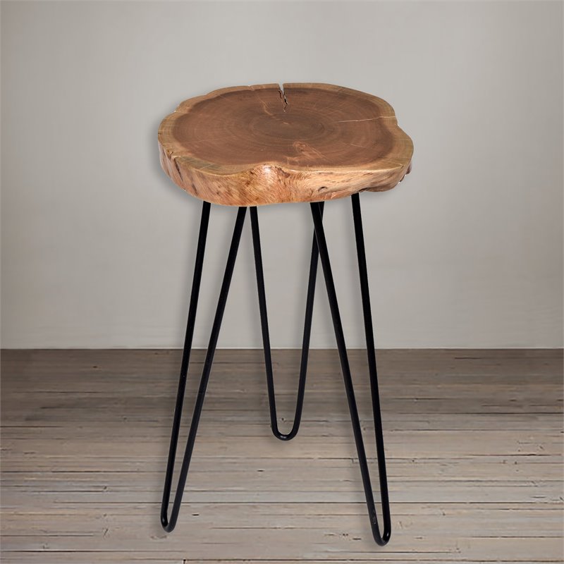 Carolina Classics Seti Live Edge Accent Table Top in Black