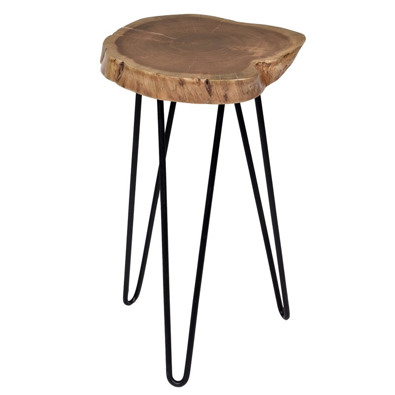 Carolina Classics Seti Live Edge Accent Table Top in Black