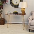 Carolina Classics Seti Live Edge Console Table in Elm and Gold