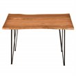 Carolina Classics Seti Live Edge Dining Table in Natural and Black