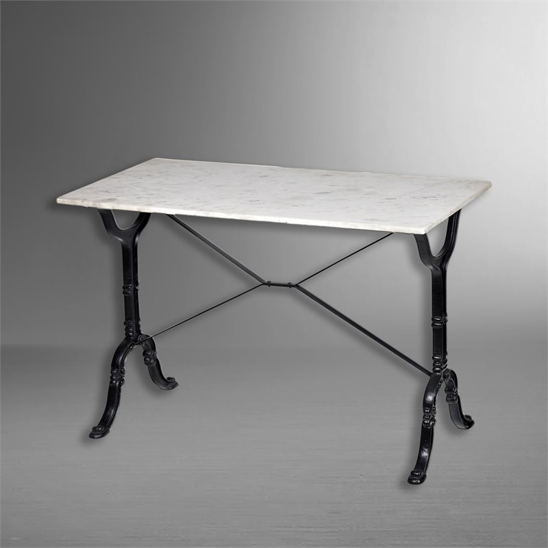 Carolina Classics Vera Solid Marble Top Bar Table in White