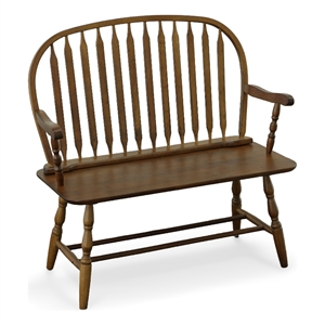Carolina Classics Windsor 44&quot Bench in Antique Elm Finish