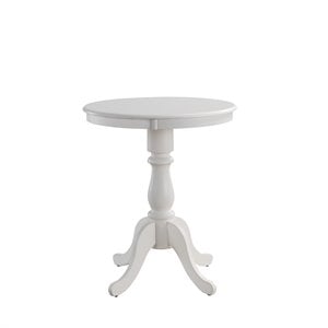 Carolina Classics Fairview 30&quot Round Pedestal Bar Table in White