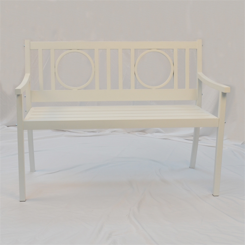 Carolina Classics Gramercy Outdoor Metal Bench in White