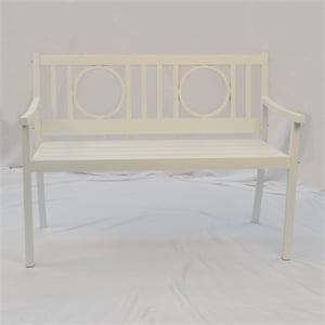 Carolina Classics Gramercy Outdoor Metal Bench in White