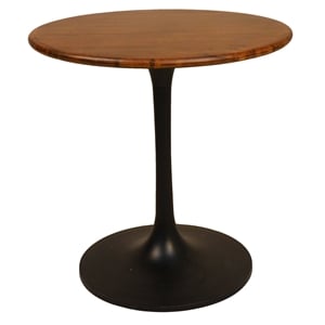 Carolina Classics Alden Wood Top 30&quot Round Dining Table in Elm and Black
