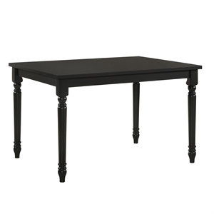 Carolina Classics Draven Farmhouse Wood Dining Table in Black