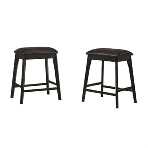 Carolina Classics Mirabelle 25&quot Wood Counter Stool in  Brown (Set of 2)