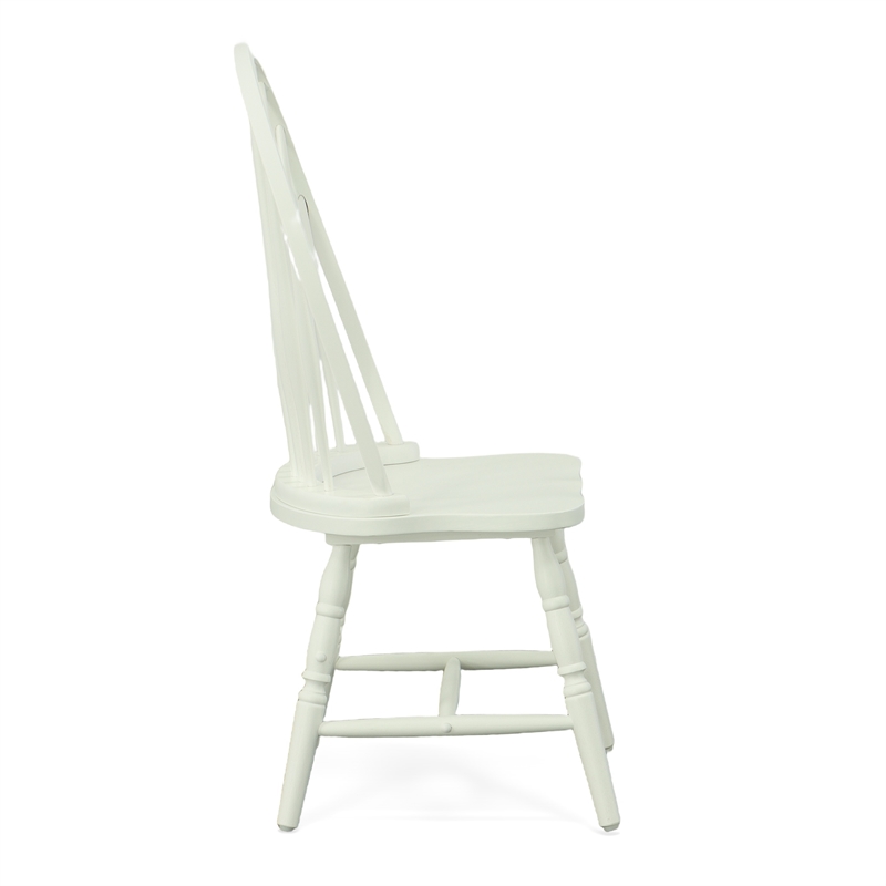 Carolina Classics Windsor Wood Dining Chair in Pure White