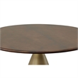 Carolina Classics Gio Pedestal Dining Table in Elm/Gold