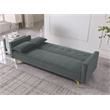Carolina Classics  Siena Velvet Convertible Sleeper Sofa with Pillows in Gray