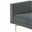 Carolina Classics  Siena Velvet Convertible Sleeper Sofa with Pillows in Gray
