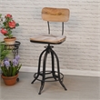 Carolina Classics Mason Adjustable Stool in Natural/Black