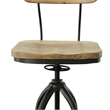 Carolina Classics Mason Adjustable Stool in Natural/Black