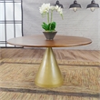 Carolina Classics Gio 54 In Pedestal Dining Table in Elm/Gold