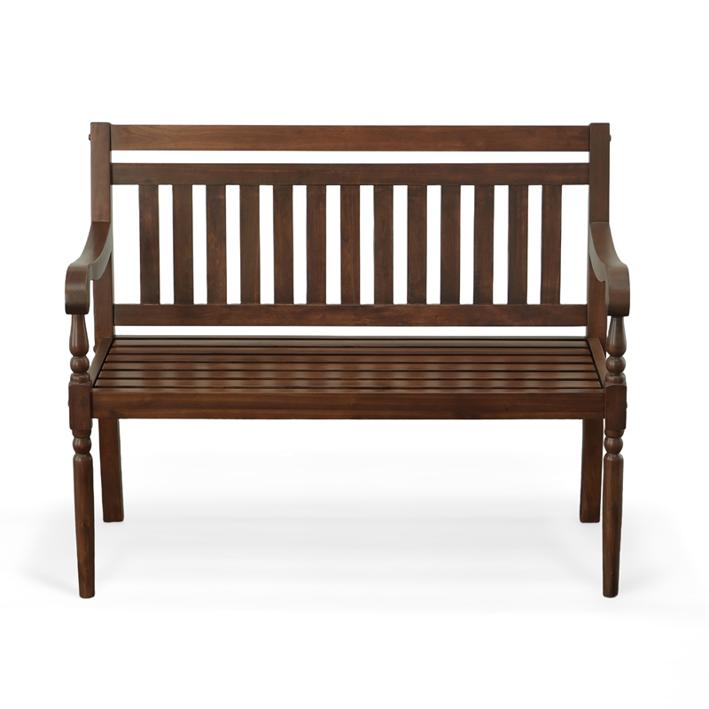 Carolina Classics Belmont Outdoor RTA Wooden Bench in Elm