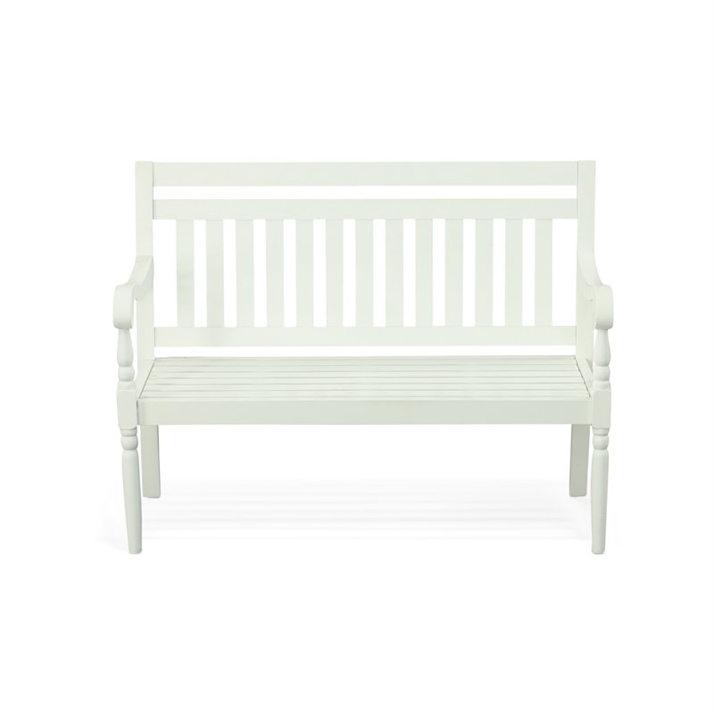 Carolina Classics Belmont Outdoor RTA Wooden Bench in White