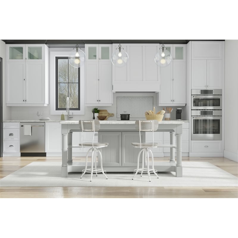 Carolina Classics Mason Adjustable Stool in Whitewash