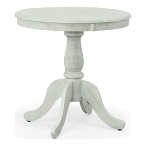 Carolina Classics Fairview 30&quot Round Pedestal Dining Table in Whitewash